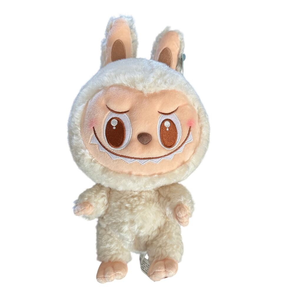POP MART Pop Land Exclusive The Monsters Labubu White Medium Plush Doll